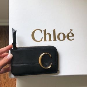 Chloe black card holder